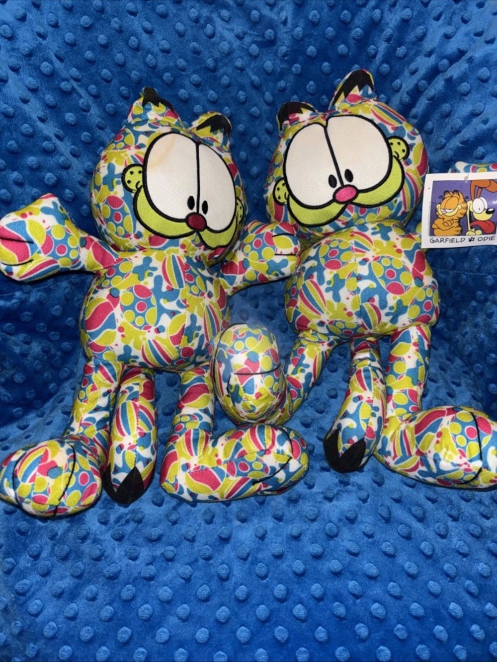 2 Garfield the Cat 12" Plush Easter Egg Pattern 2012 The Toy Factory